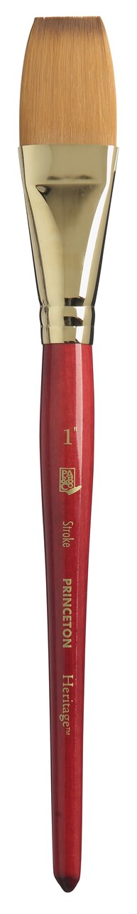 Princeton Series 4050 Heritage Synthetic Sable Brush-Short Handle Stroke 1"
